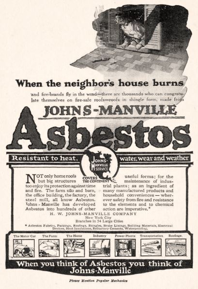 What is Asbestos? An ad from the 1950s